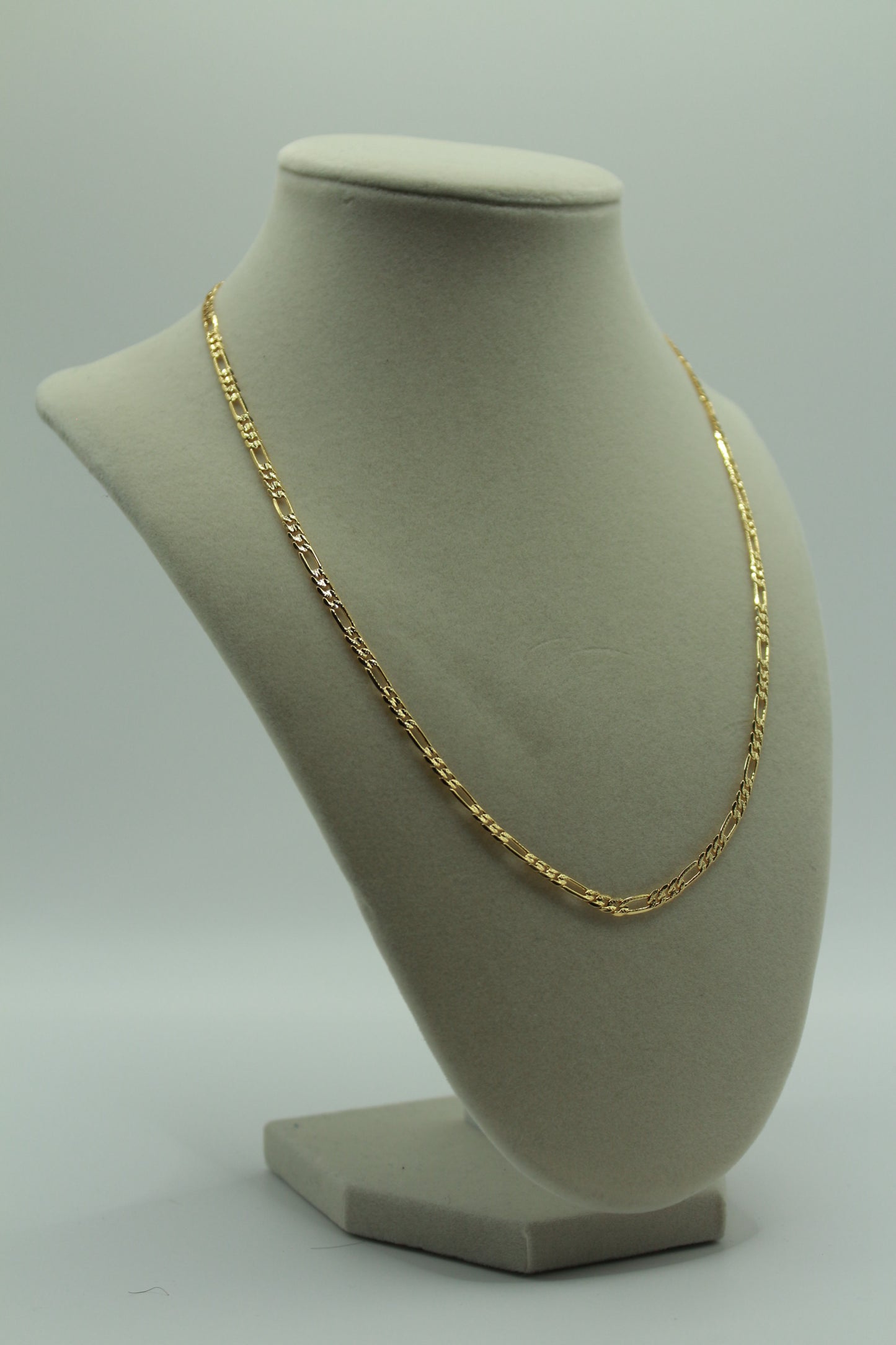 Gold Plated 18K Figaro Necklace 20"