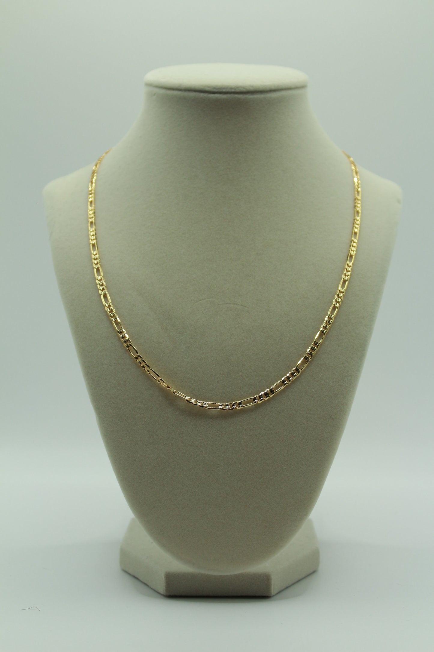 Gold Plated 18K Figaro Necklace 20"